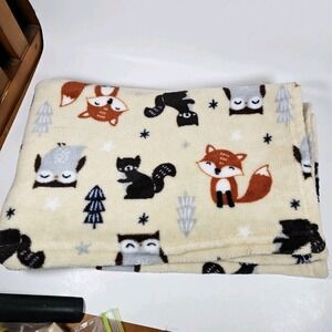 Parent's Choice Baby Blanket Woodland Fox Owl Squirrel Walmart Single Layer